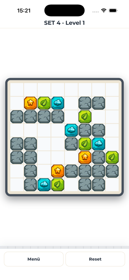 Ein Level der Stones-App auf grossem Spielfeld